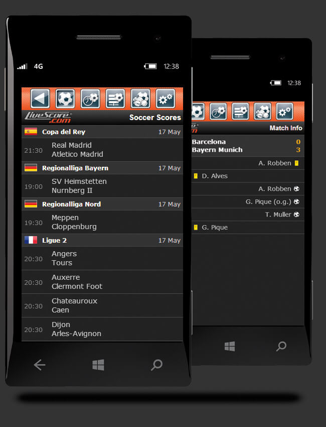 Mobile LiveScore for sport scores & results| LiveScore.com